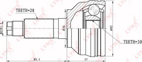 LYNXauto CO-5106 - Birləşmə dəsti, ötürücü val furqanavto.az