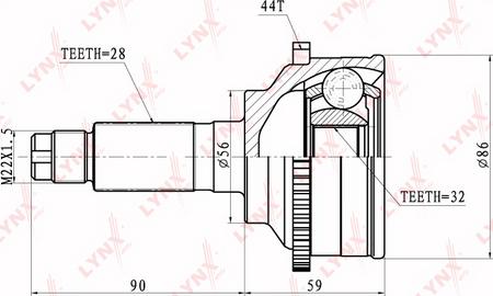 LYNXauto CO-5103A - Birləşmə dəsti, ötürücü val furqanavto.az