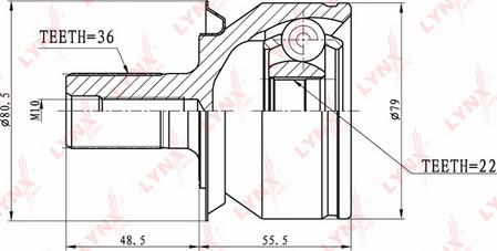 LYNXauto CO-5102 - Birləşmə dəsti, ötürücü val furqanavto.az