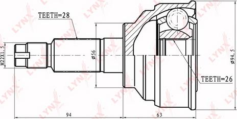 LYNXauto CO-5118 - Birləşmə dəsti, ötürücü val furqanavto.az