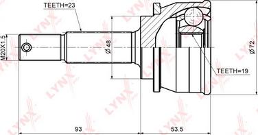 LYNXauto CO-5759 - Birləşmə dəsti, ötürücü val furqanavto.az