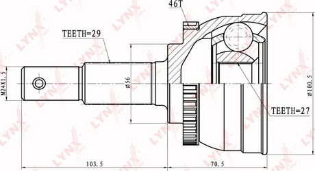 LYNXauto CO-5754A - Birləşmə dəsti, ötürücü val furqanavto.az