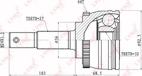 LYNXauto CO-5756A - Birləşmə dəsti, ötürücü val furqanavto.az