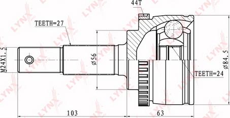 LYNXauto CO-5768A - Birləşmə dəsti, ötürücü val furqanavto.az