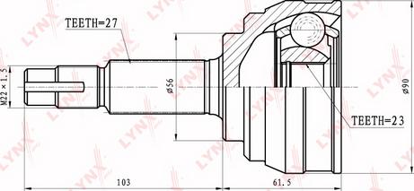 LYNXauto CO-5707 - Birləşmə dəsti, ötürücü val furqanavto.az