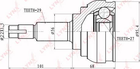 LYNXauto CO-5714 - Birləşmə dəsti, ötürücü val furqanavto.az