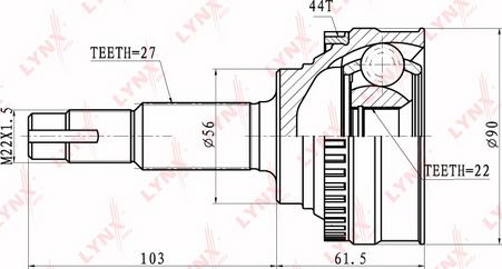 LYNXauto CO-5716A - Birləşmə dəsti, ötürücü val furqanavto.az