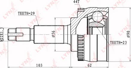 LYNXauto CO-5712A - Birləşmə dəsti, ötürücü val furqanavto.az