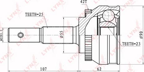 LYNXauto CO-5738A - Birləşmə dəsti, ötürücü val furqanavto.az