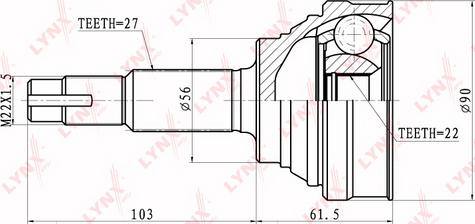 LYNXauto CO-5721 - Birləşmə dəsti, ötürücü val furqanavto.az