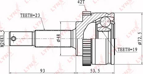 LYNXauto CO-5773A - Birləşmə dəsti, ötürücü val furqanavto.az