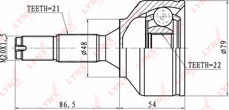 LYNXauto CO-6103 - Birləşmə dəsti, ötürücü val furqanavto.az