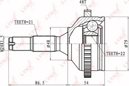 LYNXauto CO-6114A - Birləşmə dəsti, ötürücü val furqanavto.az