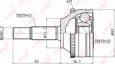 LYNXauto CO-6318A - Birləşmə dəsti, ötürücü val furqanavto.az