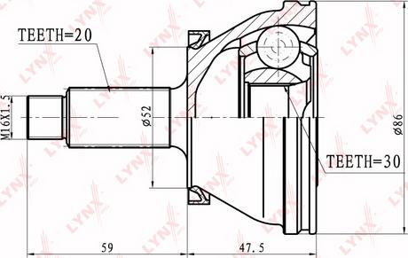 LYNXauto CO-8019 - Birləşmə dəsti, ötürücü val furqanavto.az