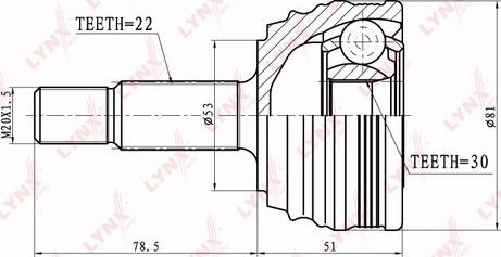 LYNXauto CO-8014 - Birləşmə dəsti, ötürücü val furqanavto.az