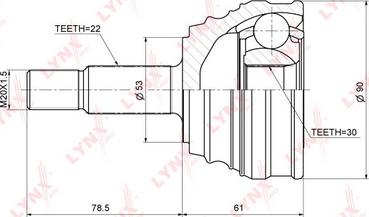 LYNXauto CO-8015 - Birləşmə dəsti, ötürücü val furqanavto.az