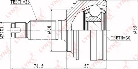 LYNXauto CO-3409 - Birləşmə dəsti, ötürücü val furqanavto.az