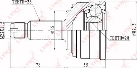 LYNXauto CO-3405 - Birləşmə dəsti, ötürücü val furqanavto.az