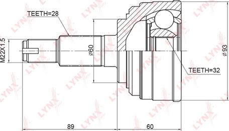 LYNXauto CO-3401 - Birləşmə dəsti, ötürücü val furqanavto.az