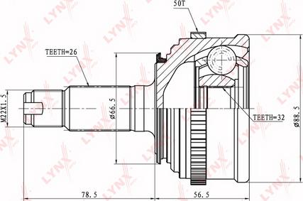 LYNXauto CO-3407A - Birləşmə dəsti, ötürücü val furqanavto.az