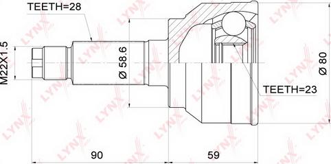 LYNXauto CO-3699 - Birləşmə dəsti, ötürücü val furqanavto.az