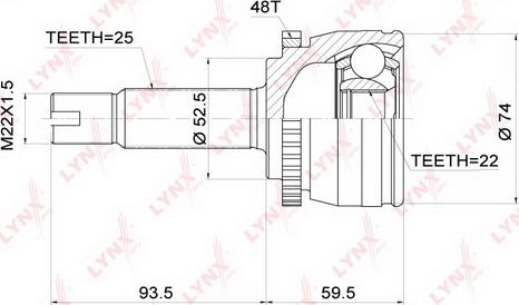 LYNXauto CO-3696A - Birləşmə dəsti, ötürücü val furqanavto.az