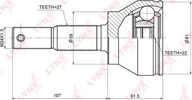 LYNXauto CO-3698 - Birləşmə dəsti, ötürücü val furqanavto.az