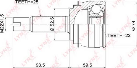 LYNXauto CO-3697 - Birləşmə dəsti, ötürücü val furqanavto.az