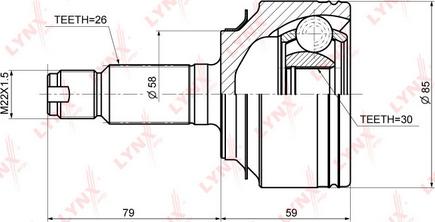 LYNXauto CO-3649 - Birləşmə dəsti, ötürücü val furqanavto.az