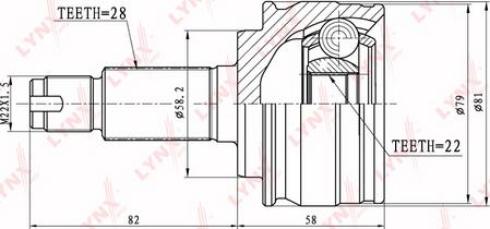 LYNXauto CO-3645 - Birləşmə dəsti, ötürücü val furqanavto.az