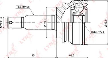 LYNXauto CO-3643 - Birləşmə dəsti, ötürücü val furqanavto.az