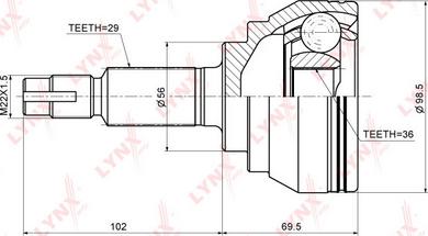 LYNXauto CO-3661 - Birləşmə dəsti, ötürücü val furqanavto.az