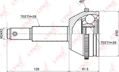 LYNXauto CO-3668A - Birləşmə dəsti, ötürücü val furqanavto.az