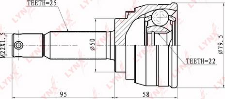 LYNXauto CO-3603 - Birləşmə dəsti, ötürücü val furqanavto.az