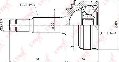 LYNXauto CO-3684 - Birləşmə dəsti, ötürücü val furqanavto.az