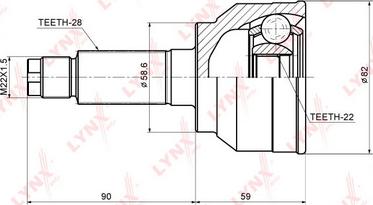 LYNXauto CO-3639 - Birləşmə dəsti, ötürücü val furqanavto.az