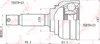 LYNXauto CO-3629 - Birləşmə dəsti, ötürücü val furqanavto.az