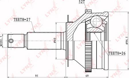 LYNXauto CO-3624A - Birləşmə dəsti, ötürücü val furqanavto.az