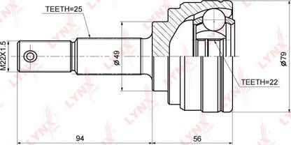 LYNXauto CO-3678 - Birləşmə dəsti, ötürücü val furqanavto.az