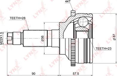 LYNXauto CO-3672A - Birləşmə dəsti, ötürücü val furqanavto.az