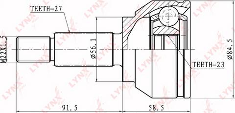 LYNXauto CO-3005 - Birləşmə dəsti, ötürücü val furqanavto.az