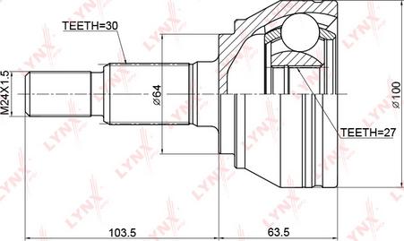 LYNXauto CO-3763 - Birləşmə dəsti, ötürücü val furqanavto.az