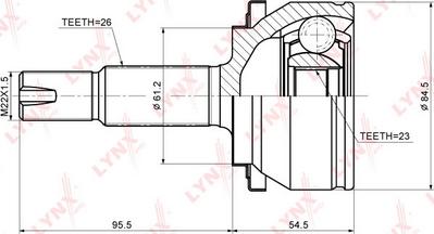 LYNXauto CO-3707 - Birləşmə dəsti, ötürücü val furqanavto.az