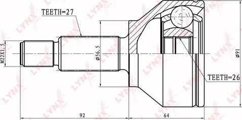 LYNXauto CO-2805 - Birləşmə dəsti, ötürücü val furqanavto.az