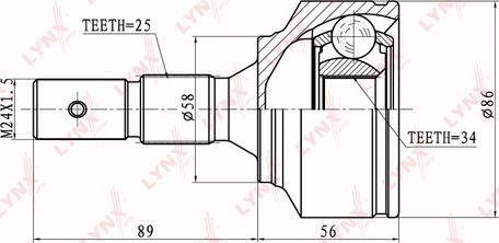 LYNXauto CO-2200 - Birləşmə dəsti, ötürücü val furqanavto.az