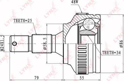 LYNXauto CO-2239A - Birləşmə dəsti, ötürücü val furqanavto.az