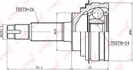 LYNXauto CO-7508 - Birləşmə dəsti, ötürücü val furqanavto.az