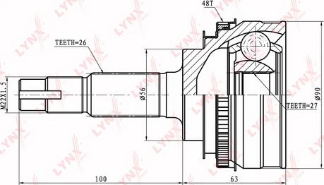 LYNXauto CO-7511A - Birləşmə dəsti, ötürücü val furqanavto.az