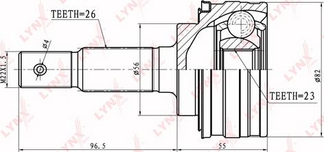 LYNXauto CO-7518 - Birləşmə dəsti, ötürücü val furqanavto.az